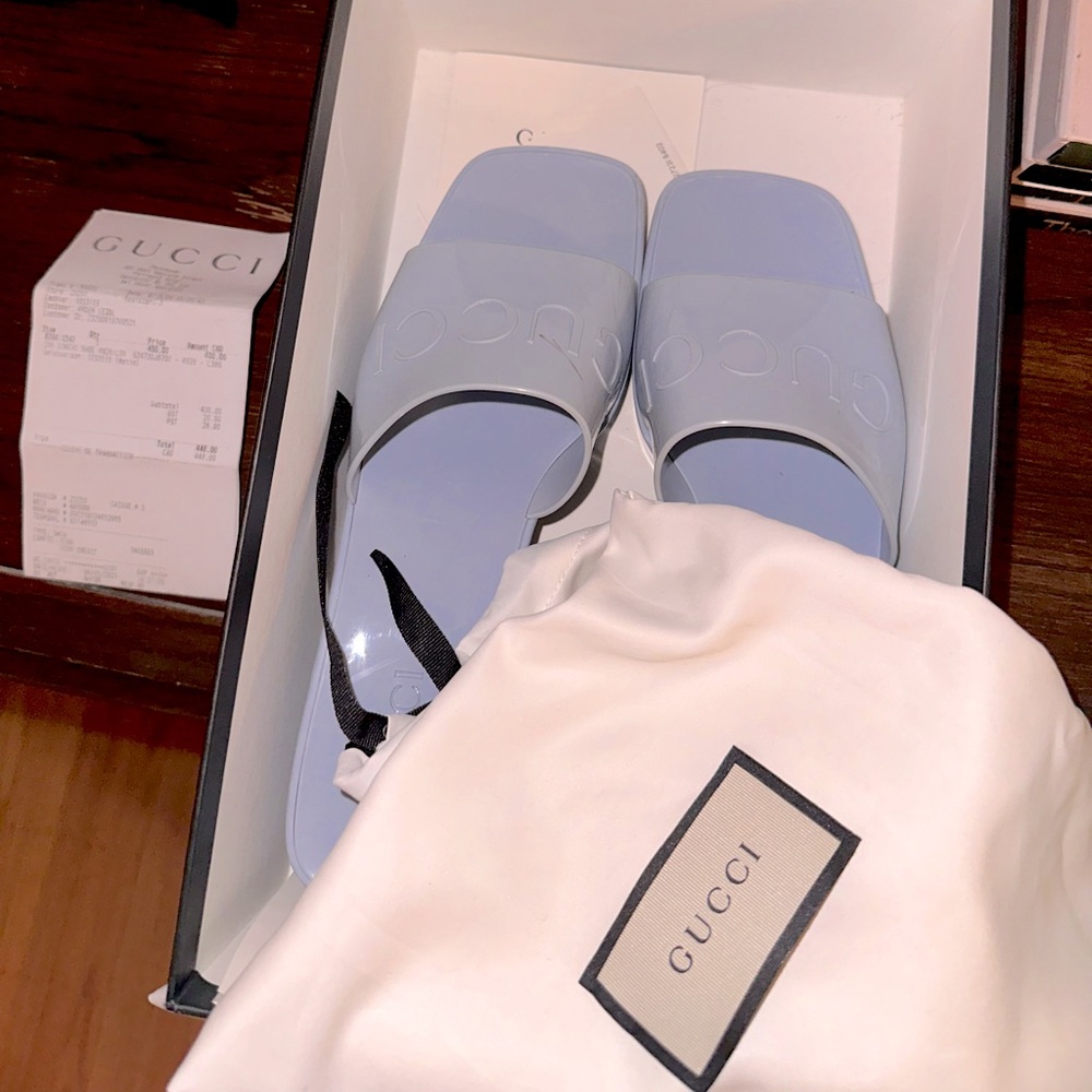 Gucci Rubber Heels With Receipt